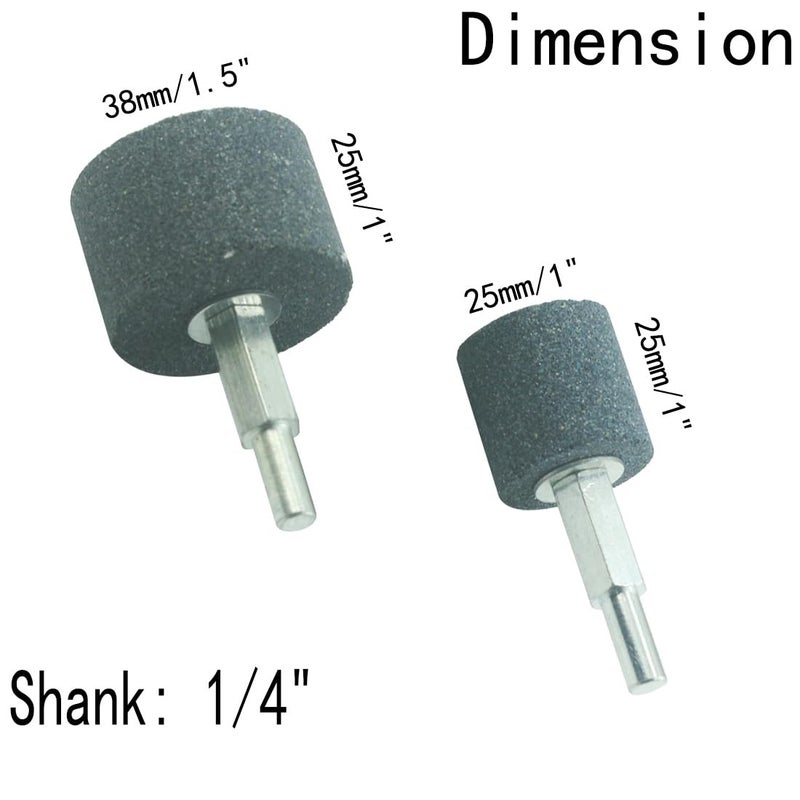 JUNLIXN 25/38/40/50/60 mm 5 Pcs Multiple Shapes Mounted Grinding Stone Sharpening Kits with 1/4-Inch Shank - Image 3